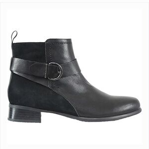 NEW $250 Munro Chestnut black combo leather ankle booties women size 9.5